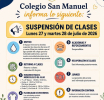 SUSPENSIÓN CLASES 27 Y 28 DE JULIO